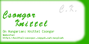 csongor knittel business card